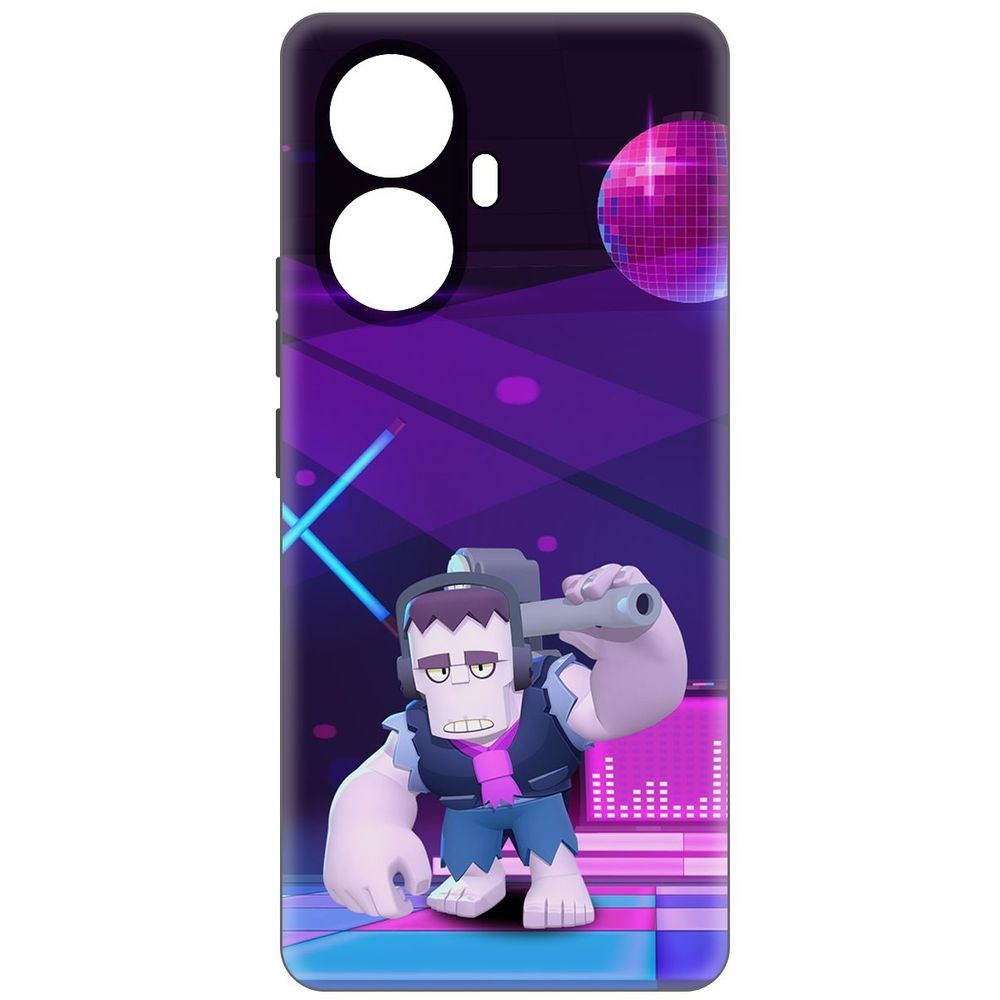 

Чехол-накладка Софт Brawl Stars - Фрэнк для Realme 10 Pro+, Черный