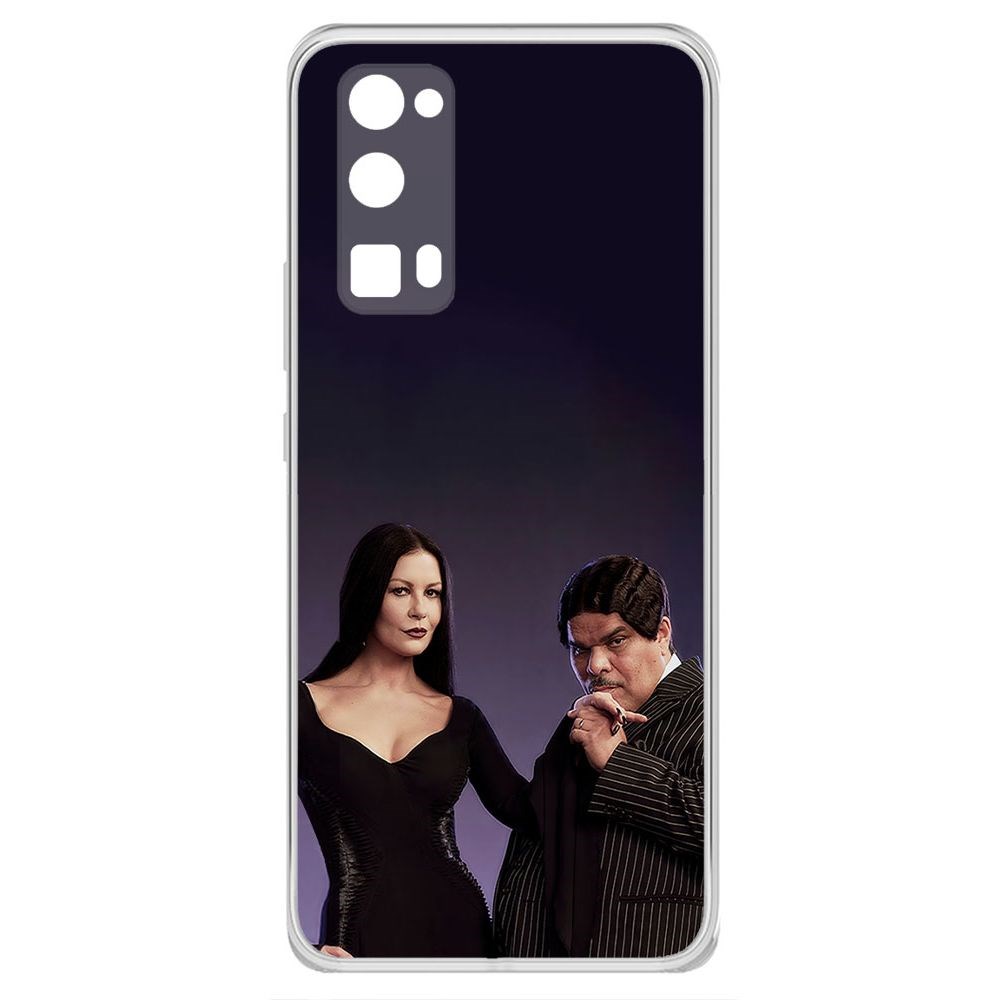 

Чехол-накладка Krutoff Clear Case Уэнсдей Аддамс - Мортиша и Гомес для Honor 30 Pro