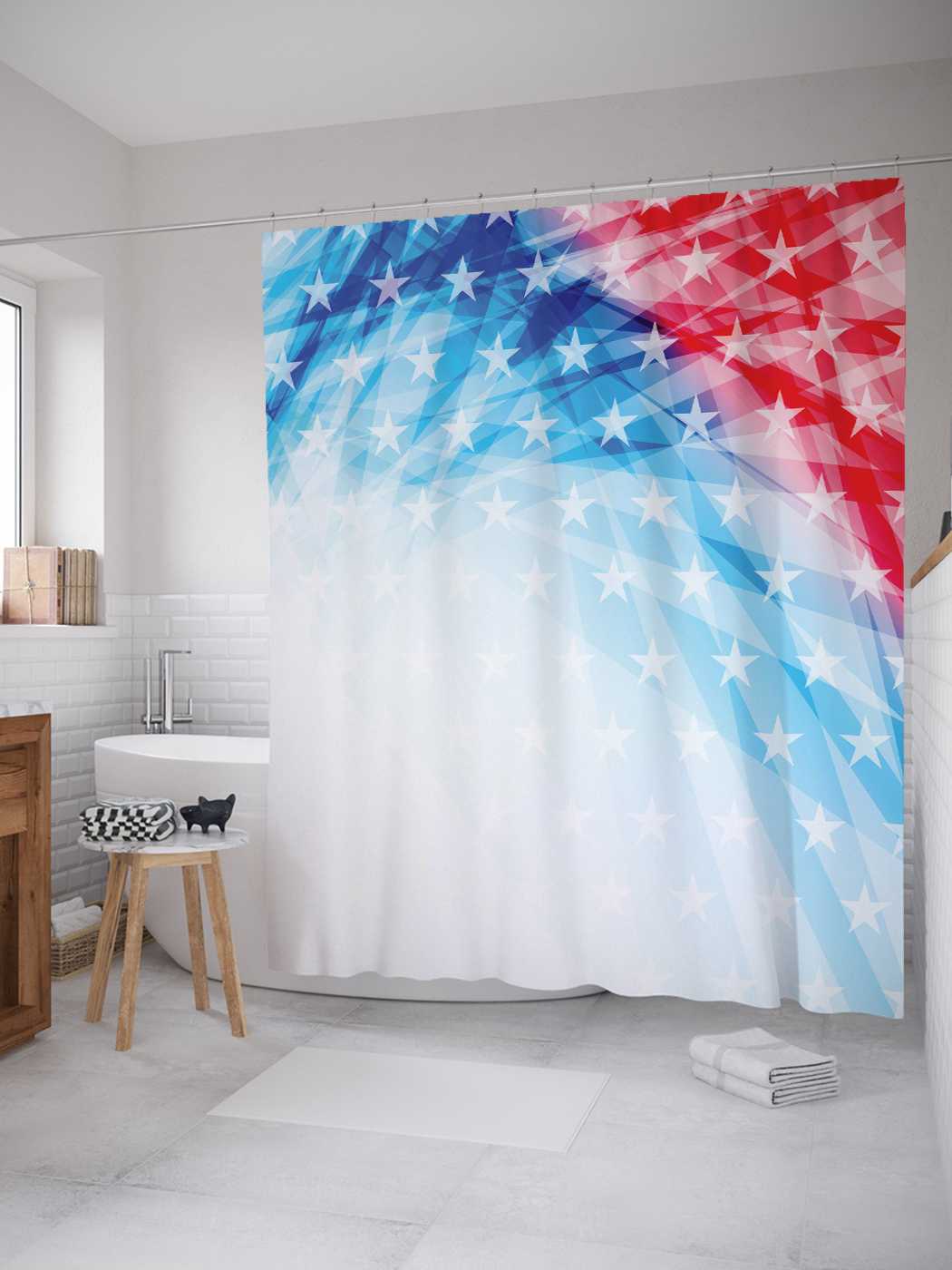 

Штора для ванной JoyArty "Флаг государства" из сатена, 180х200 см с крючками