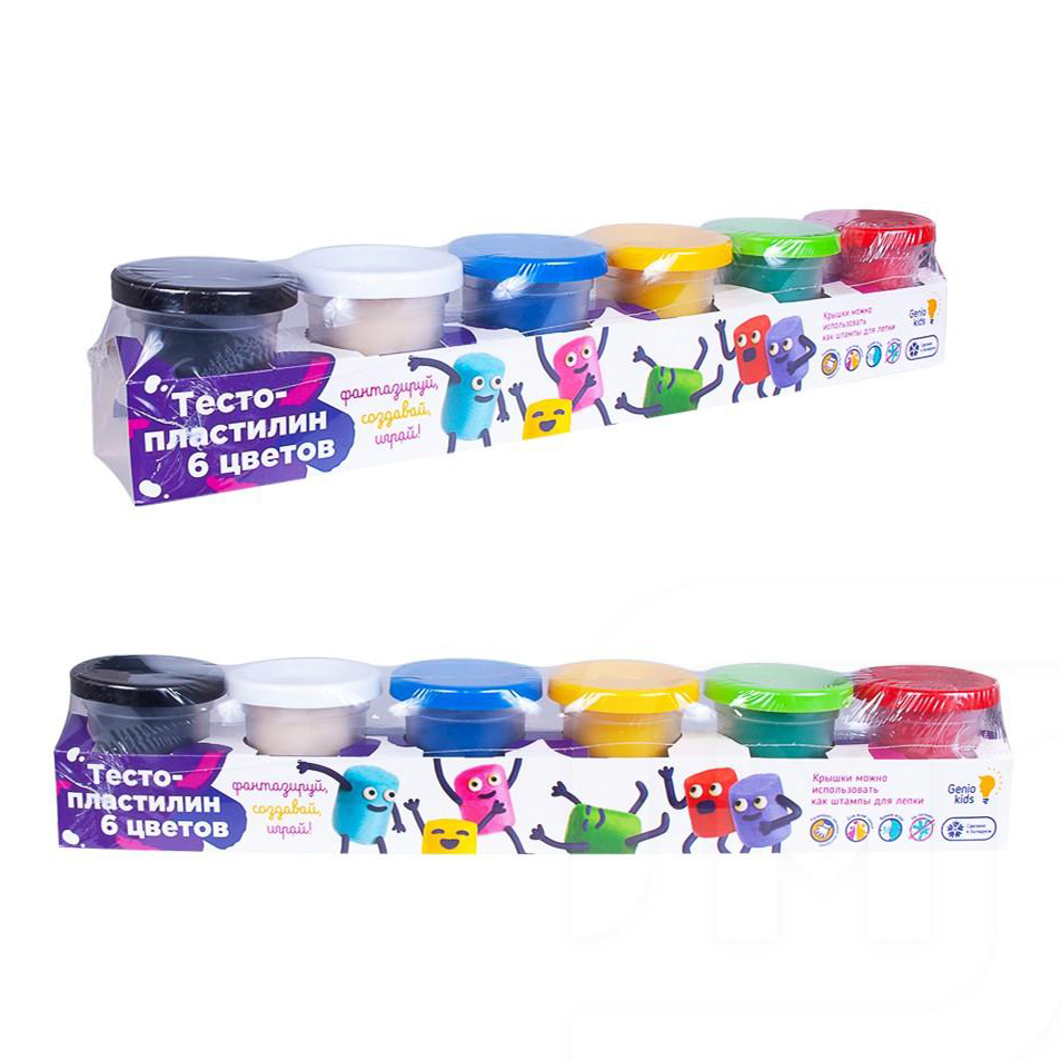 

Тесто для лепки Genio Kids 6 цветов