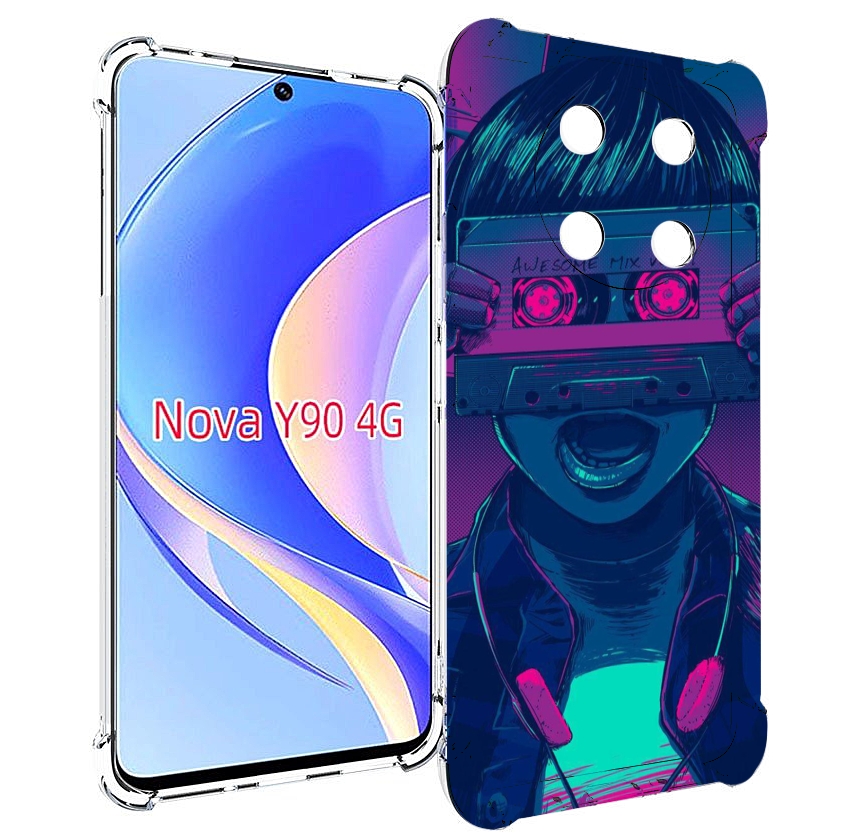

Чехол MyPads киберпанк с кассетой для Huawei Nova Y90 (CTR-LX1) / Enjoy 50 Pro, Tocco