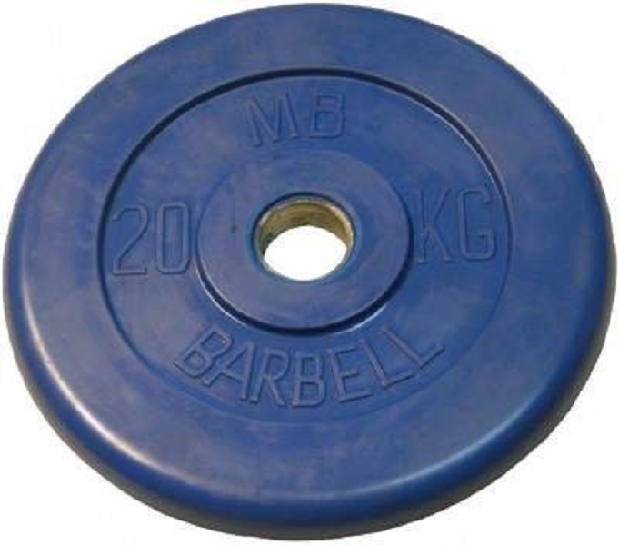 Диск для штанги MB Barbell Стандарт 20 кг, 51 мм черный