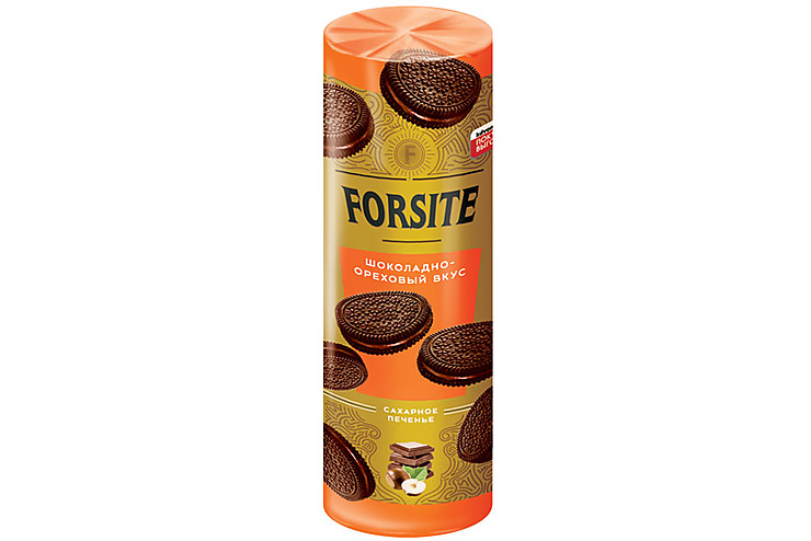 «Forsite», печенье–сэндвич с шоколадно-ореховым вкусом, 220 г