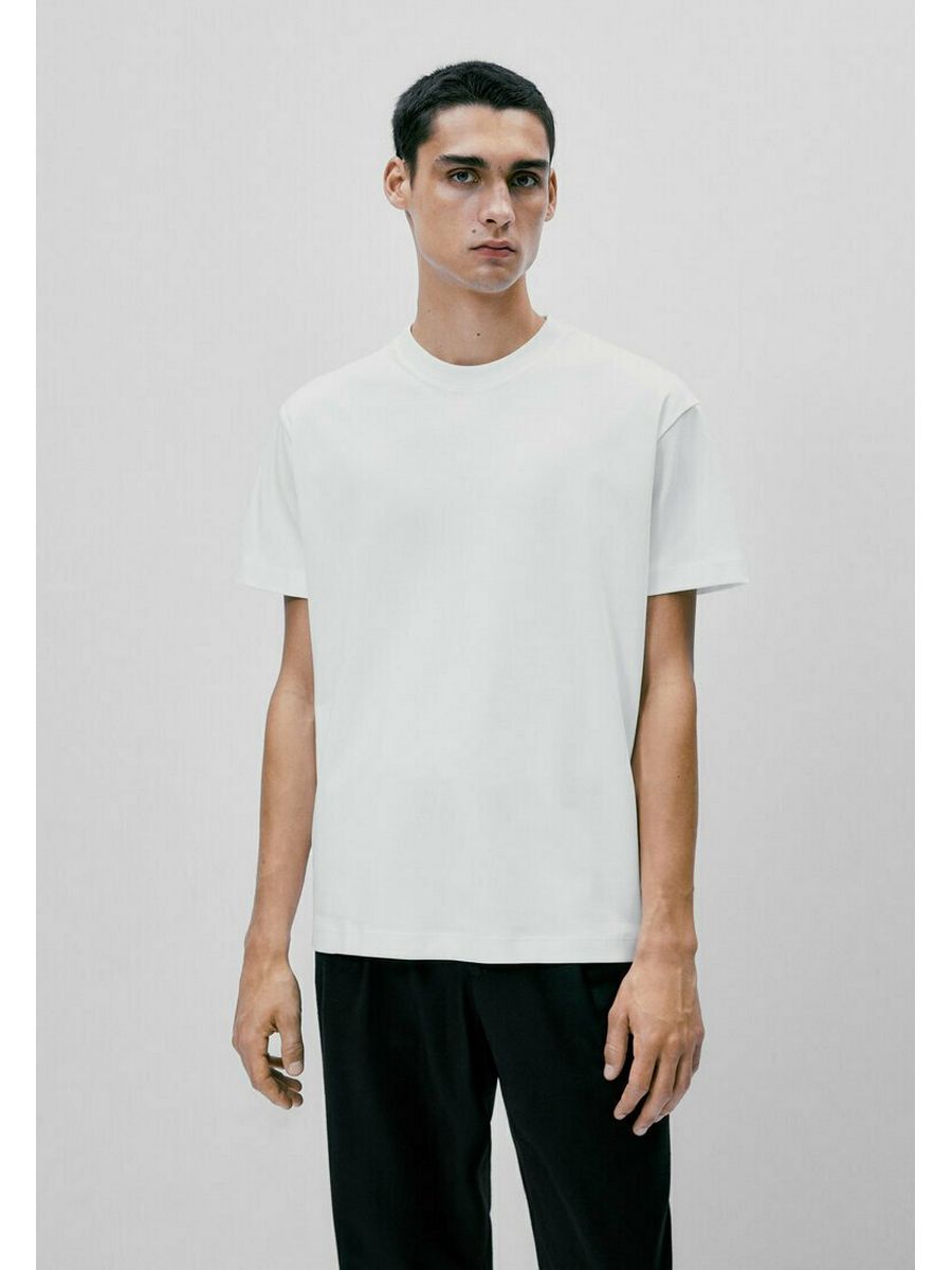 

Футболка мужская Massimo Dutti M3I22O06M белая 2XL, Белый, M3I22O06M