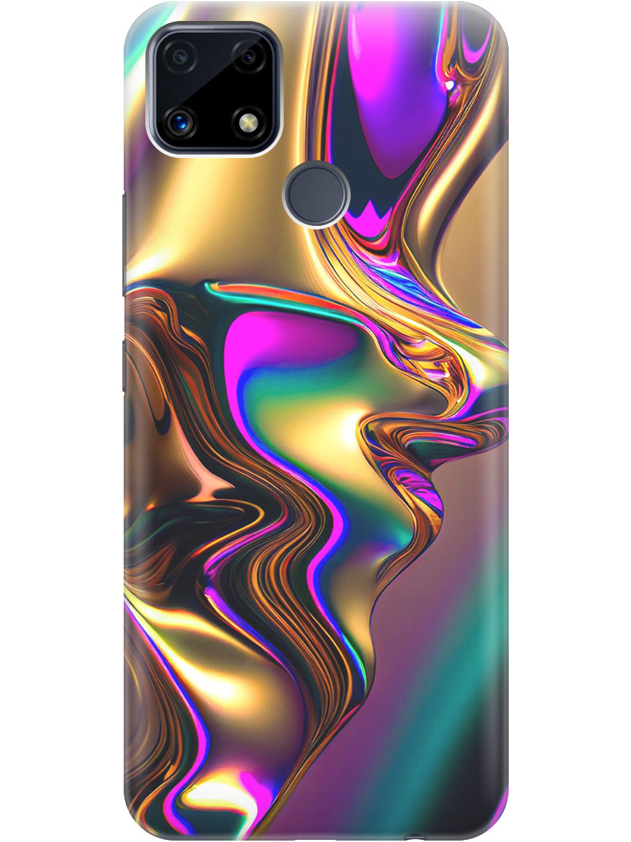 

Силиконовый чехол на Realme C25 / C25S с принтом "Золотистая абстракция", Прозрачный;золотистый;фиолетовый, 732395331