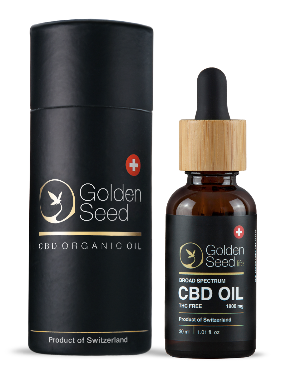 

Масло CBD OIL "Широкий спектр 6%. 1800 мг" Goldenseed.life 30 мл, broad spectrum 6