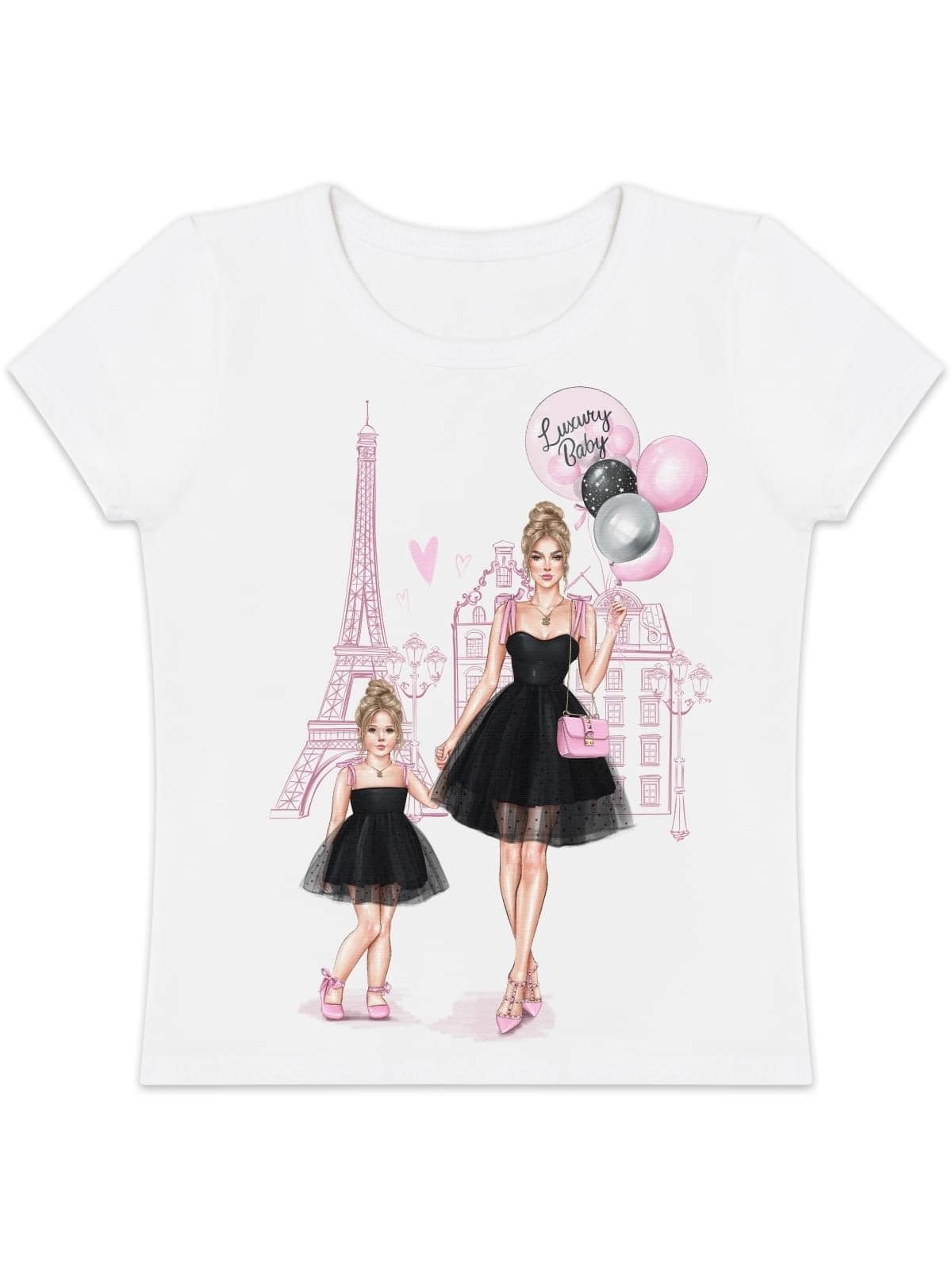 

Футболка детская Luxury Baby Париж цв. белый; черный р. 110, Париж