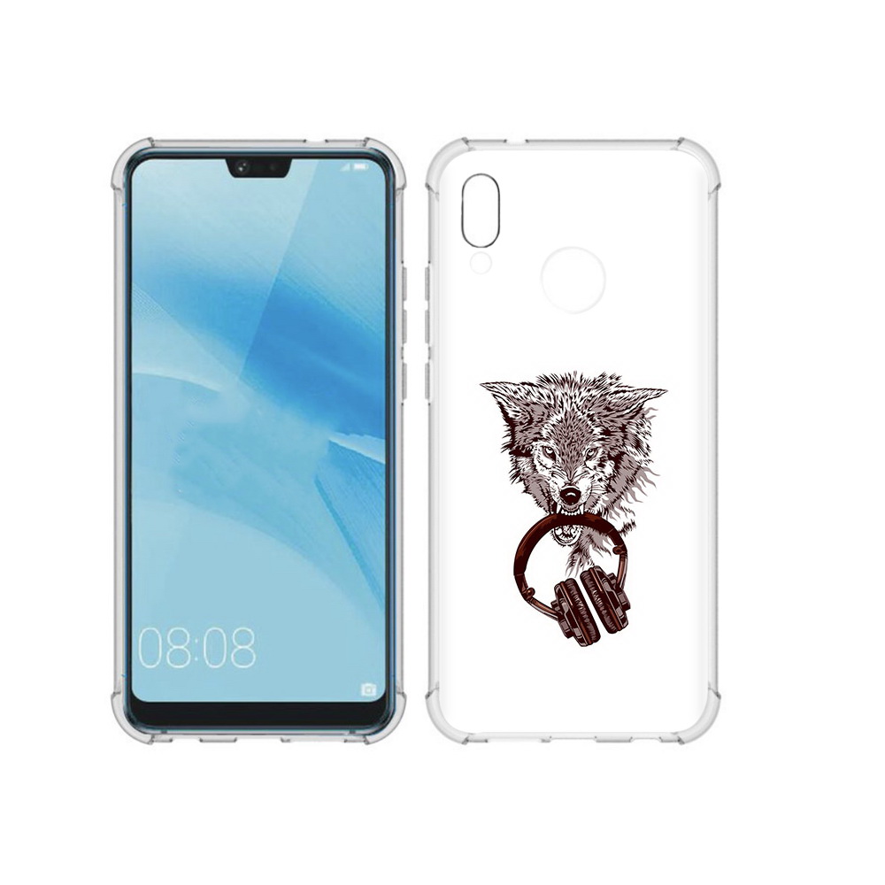 

Чехол MyPads Tocco для Huawei P20 Lite дикий волк (PT130405.51.325), Прозрачный, Tocco