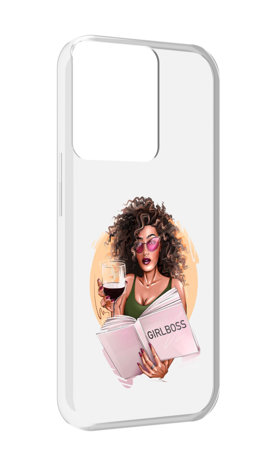 

Чехол MyPads Girlboss with wine_ Etsy женский для Oppo 8, Прозрачный, Tocco