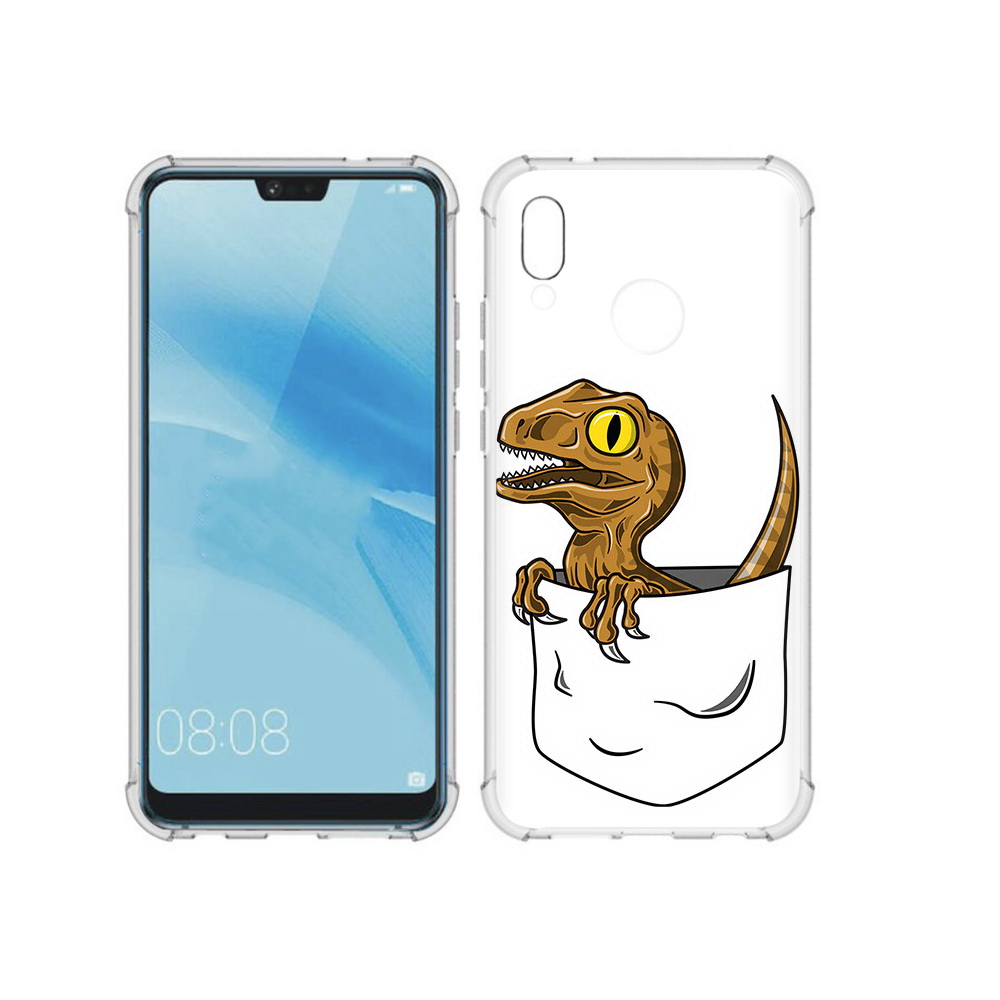 

Чехол MyPads Tocco для Huawei P20 Lite динозавр в кармане (PT130405.51.327), Прозрачный, Tocco