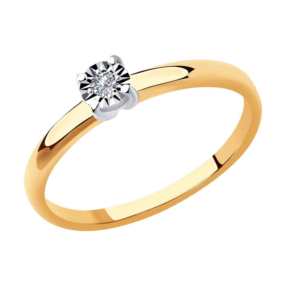 

Кольцо из золота р. 17 SOKOLOV Diamonds 1011905, бриллиант, 1011905