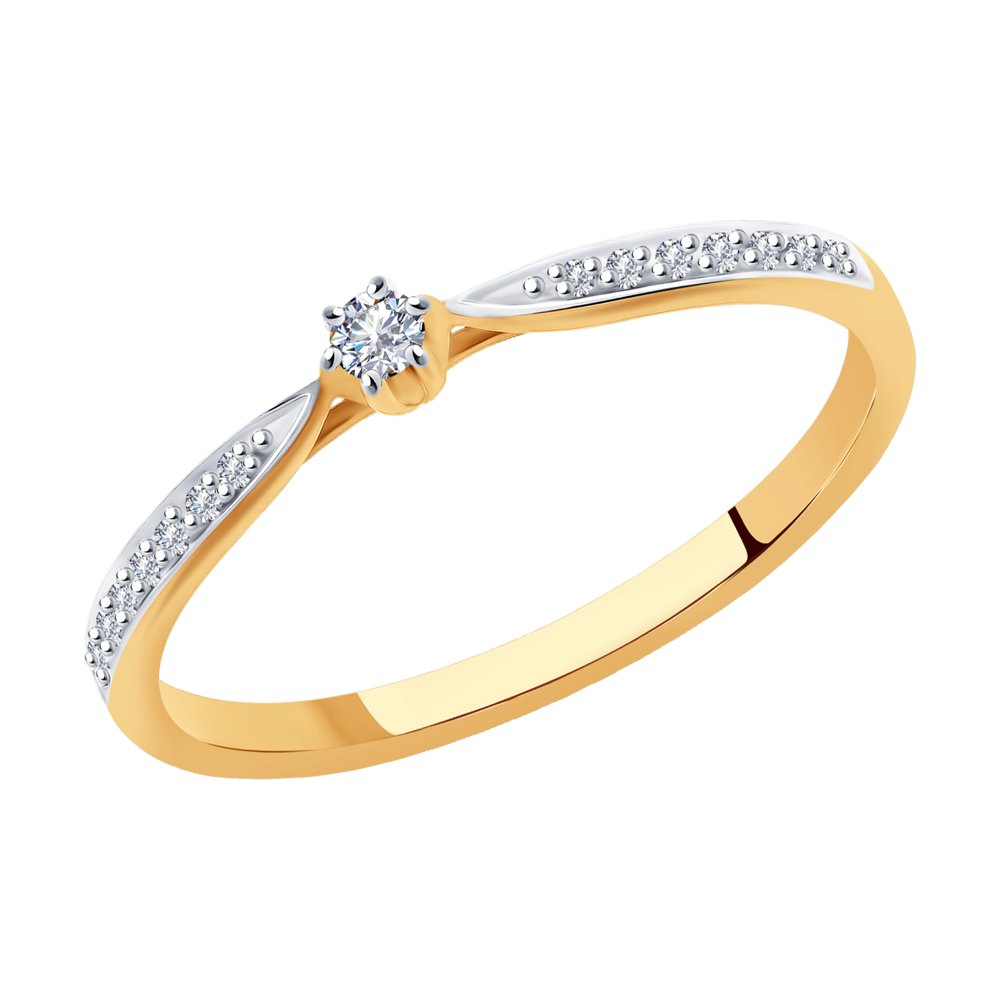 

Кольцо из золота р. 17 SOKOLOV Diamonds 1011920, бриллиант, 1011920
