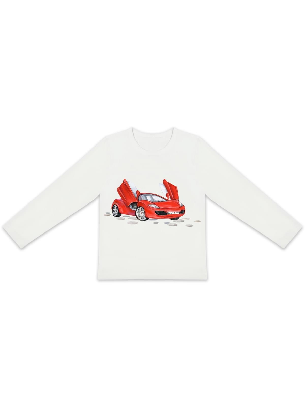 

Лонгслив детский Luxury Baby Sport Car цв. белый; красный р. 110, Sport Car