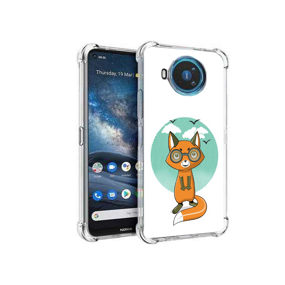 

Чехол MyPads Tocco для Nokia X100 задумчивая лиса (PT227057.109.348), Прозрачный, Tocco