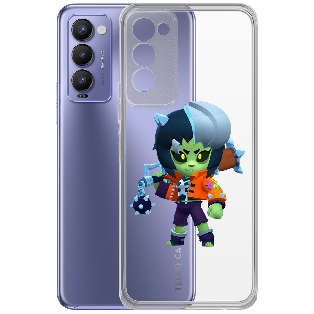 

Чехол-накладка Brawl Stars-ЗомБиби для Tecno Camon 18/18P, Прозрачный