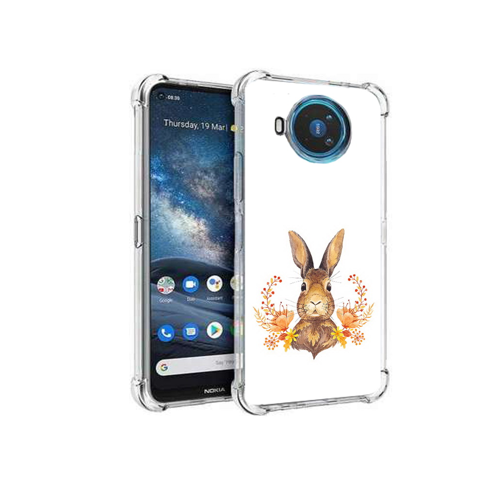 

Чехол MyPads Tocco для Nokia X100 зайка в цветах (PT227057.109.349), Прозрачный, Tocco