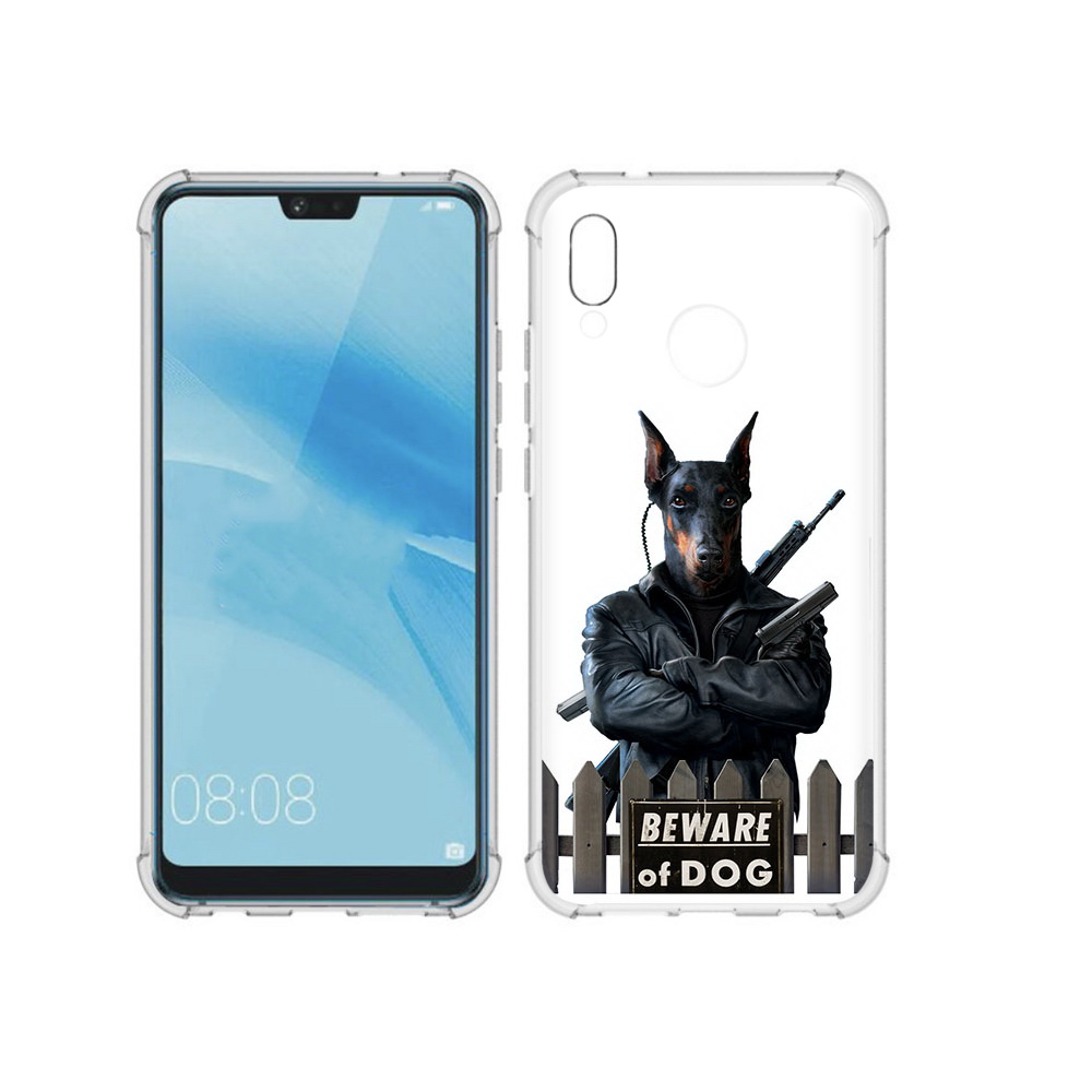 

Чехол MyPads Tocco для Huawei P20 Lite доберман (PT130405.51.332), Прозрачный, Tocco