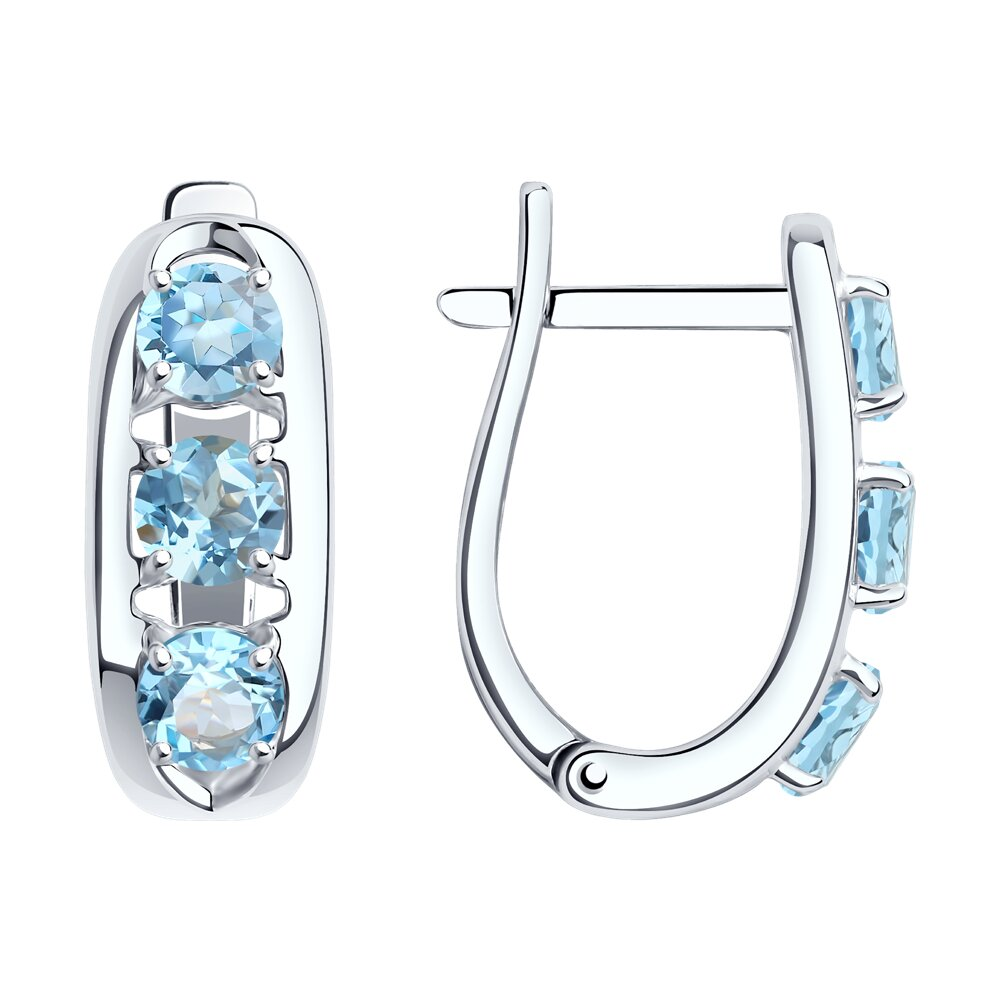 

Серьги из серебра ЯХОНТ Золотой 267613, топаз, 267613