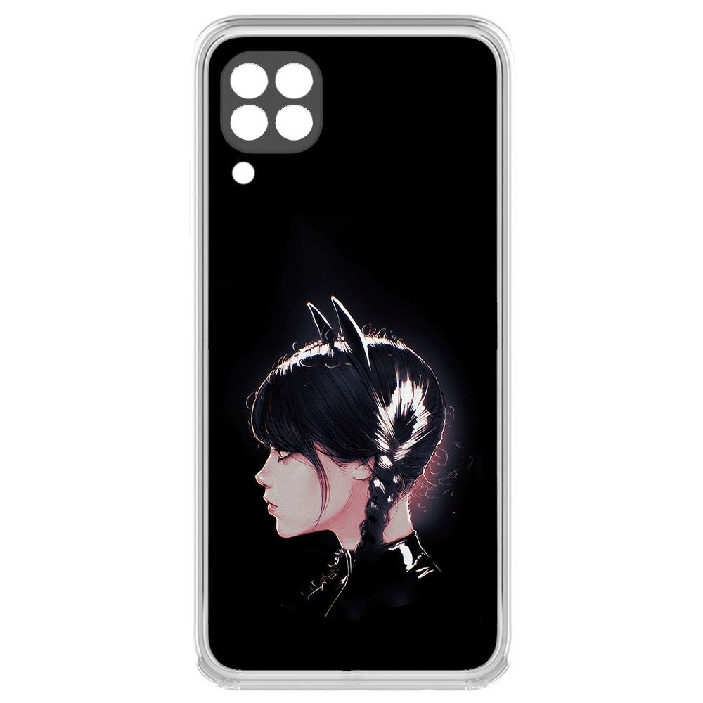 Чехол-накладка Krutoff Clear Case Уэнсдей Аддамс - Кошка Уэнсдей для Huawei P40 Lite