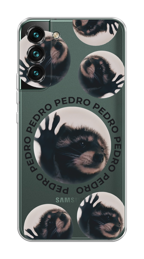 

Чехол на Samsung Galaxy S22 "Pedro енот", Черный;бежевый;прозрачный, 2103850-1