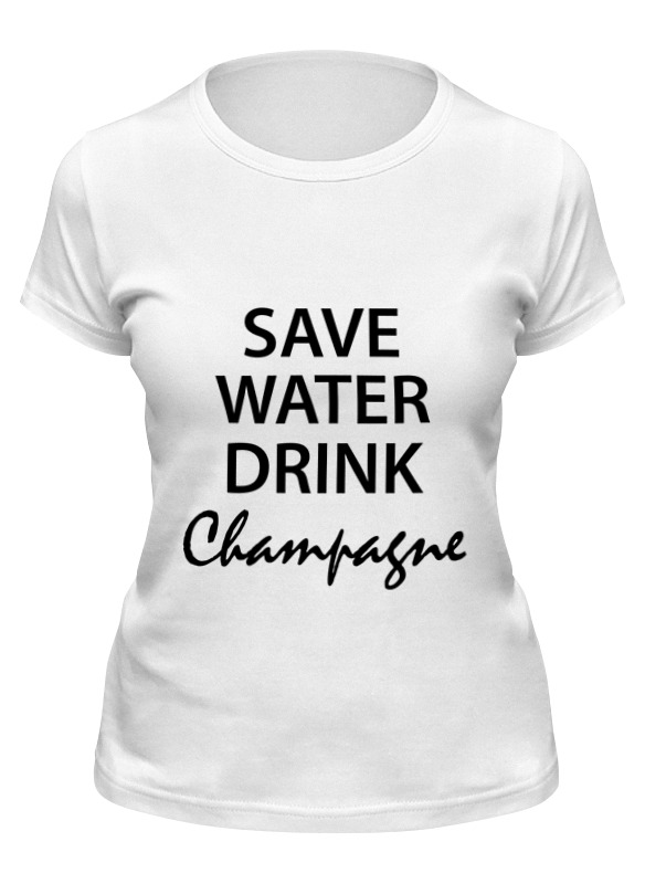 

Футболка женская Printio Save water белая 2XL, Белый, Save water