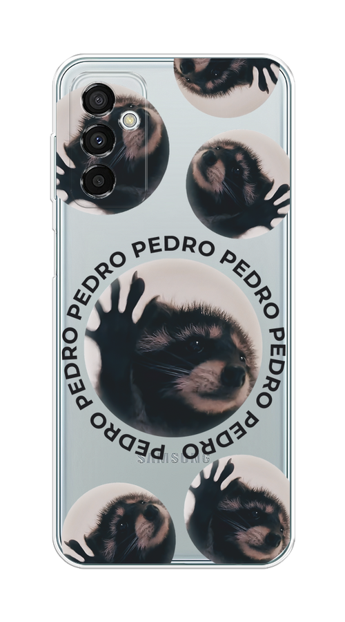 

Чехол на Samsung Galaxy M23 5G "Pedro енот", Черный;бежевый;прозрачный, 2105550-1