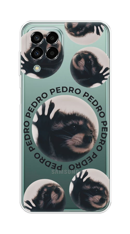 

Чехол на Samsung Galaxy M33 "Pedro енот", Черный;бежевый;прозрачный, 2105650-1