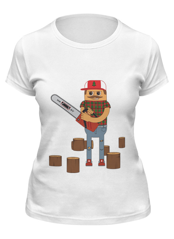 

Футболка мужская Printio Лесоруб белая 2XL, Белый, Лесоруб