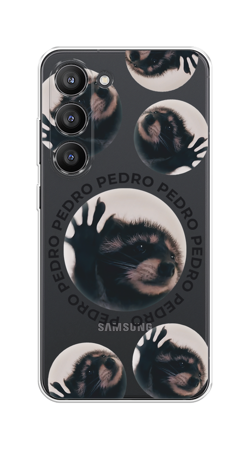 

Чехол на Samsung Galaxy S23 5G "Pedro енот", Черный;бежевый;прозрачный, 2107350-1