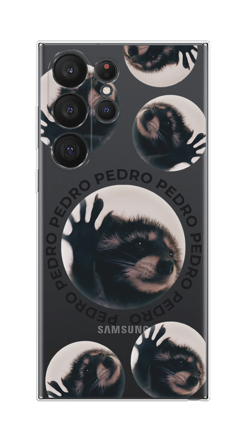 

Чехол на Samsung Galaxy S23 Ultra 5G "Pedro енот", Черный;бежевый;прозрачный, 2107550-1
