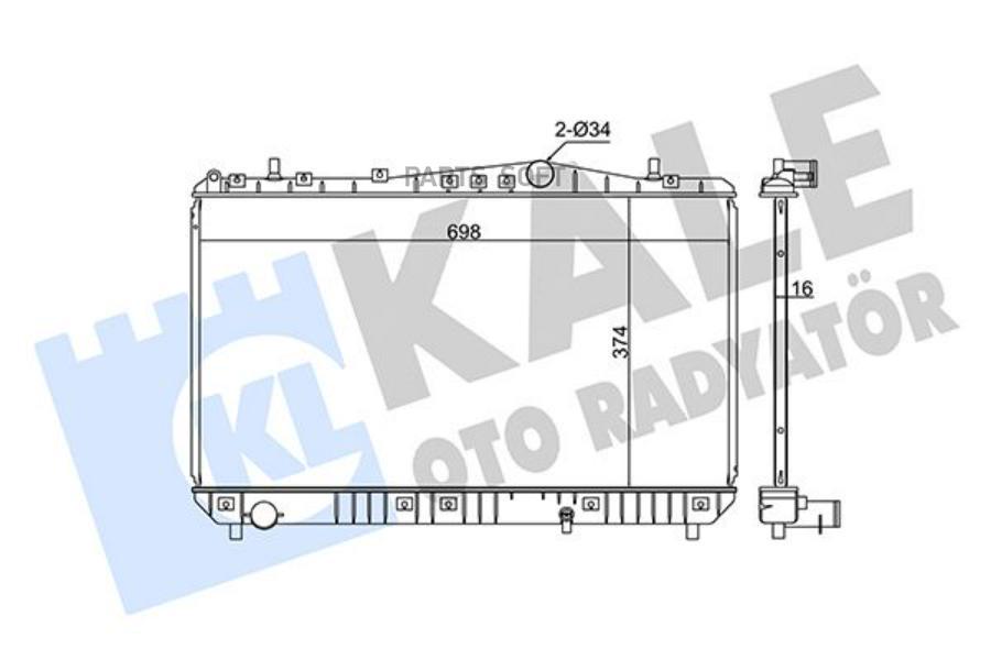 

Радиатор Daewoo Rezzo 00>04 KALE 355500
