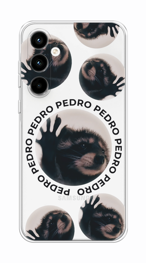 

Чехол на Samsung Galaxy A35 5G "Pedro енот", Черный;бежевый;прозрачный, 2109350-1