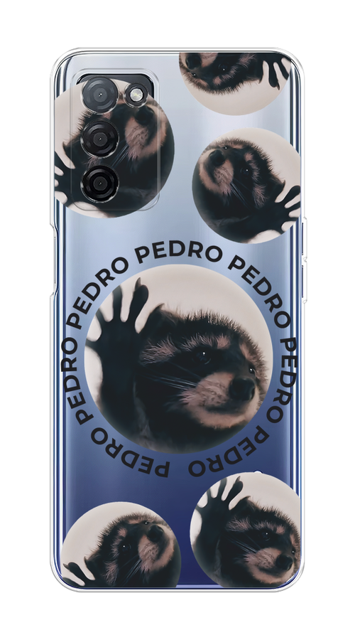 

Чехол на Oppo A55s 5G "Pedro енот", Черный;бежевый;прозрачный, 2510150-1