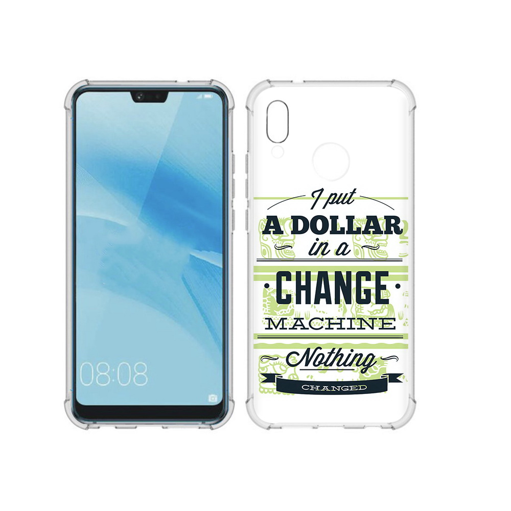 

Чехол MyPads Tocco для Huawei P20 Lite доллар надпись (PT130405.51.336), Прозрачный, Tocco
