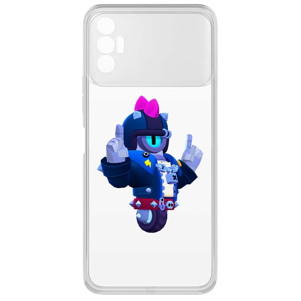 

Чехол-накладка Brawl Stars-Дикий Сту для Tecno Spark 8P, Прозрачный