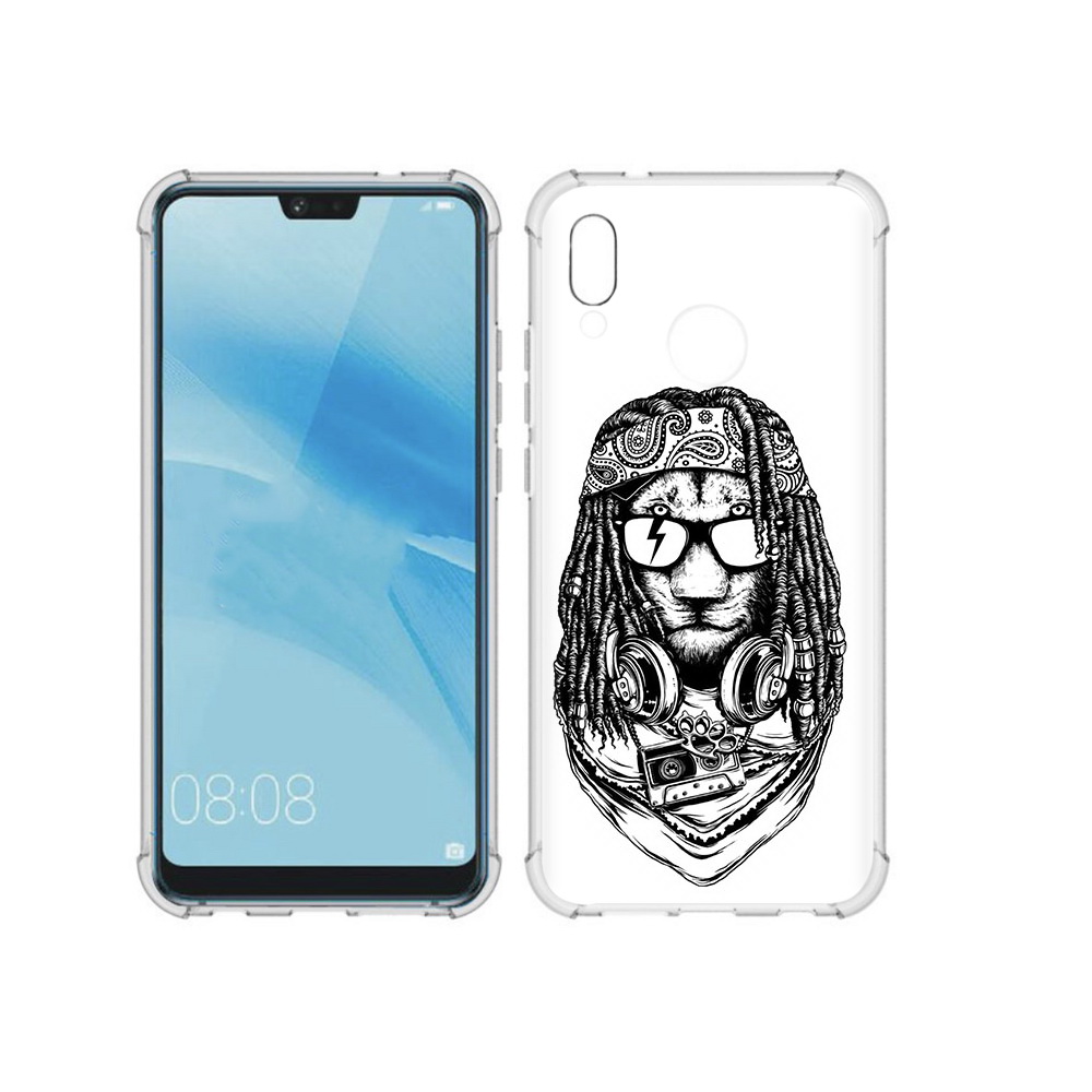 

Чехол MyPads Tocco для Huawei P20 Lite дреды льва (PT130405.51.338), Прозрачный, Tocco