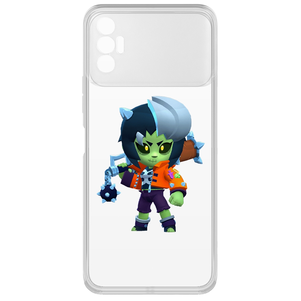 

Чехол-накладка Brawl Stars-ЗомБиби для Tecno Spark 8P, Прозрачный