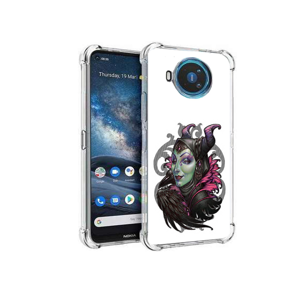 

Чехол MyPads Tocco для Nokia X100 зеленая девушка с вороном (PT227057.109.357), Прозрачный, Tocco