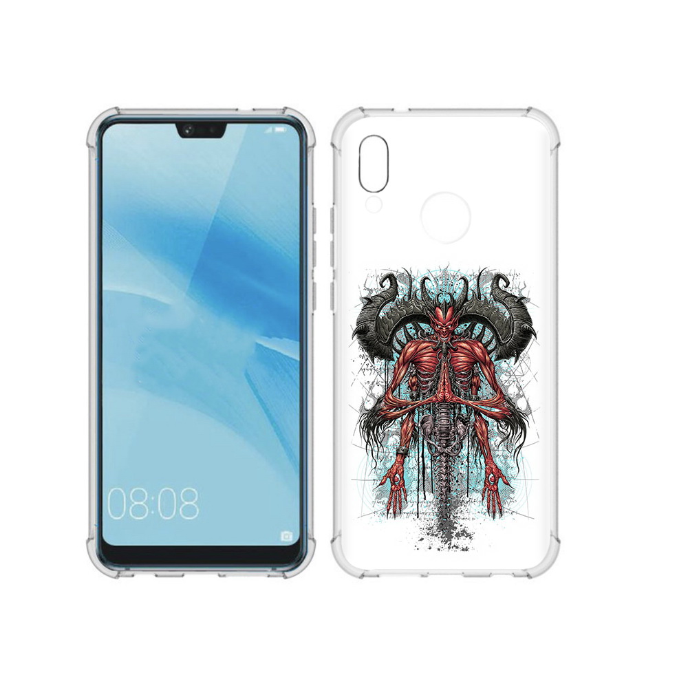 

Чехол MyPads Tocco для Huawei P20 Lite дьявол (PT130405.51.340), Прозрачный, Tocco