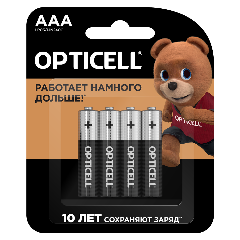 

Батарейки Оптиселл AAA 4шт, AAA