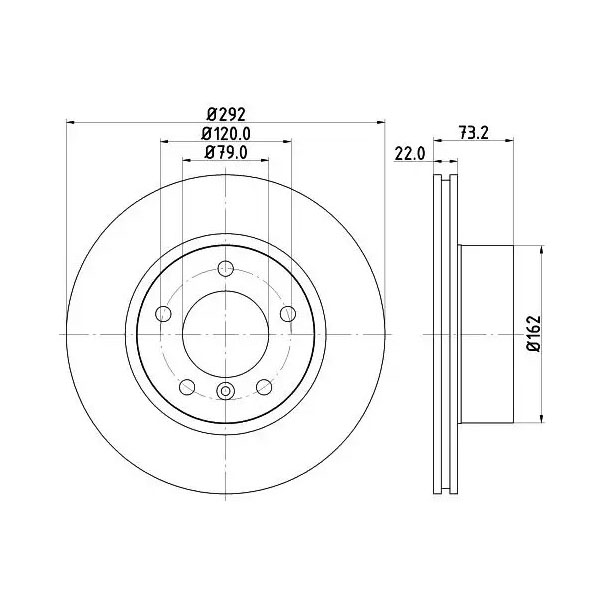 

Тормозной диск HELLA PAGID/BEHR 8DD355111241