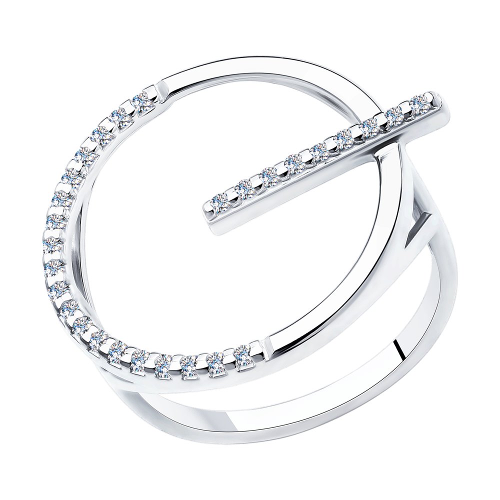 

Кольцо из серебра р. 19 SOKOLOV 94013091, фианит, 94013091