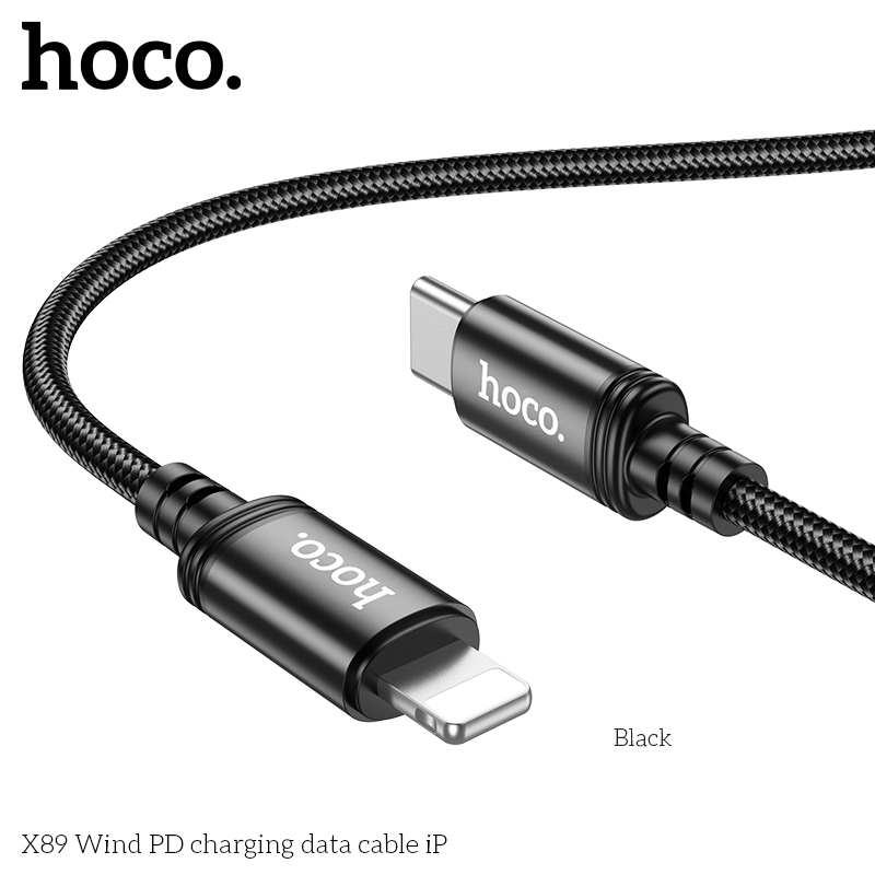 

Кабель Lightning-USB Type-C Hoco x89typec-ip 1м черный, x89typec-ip