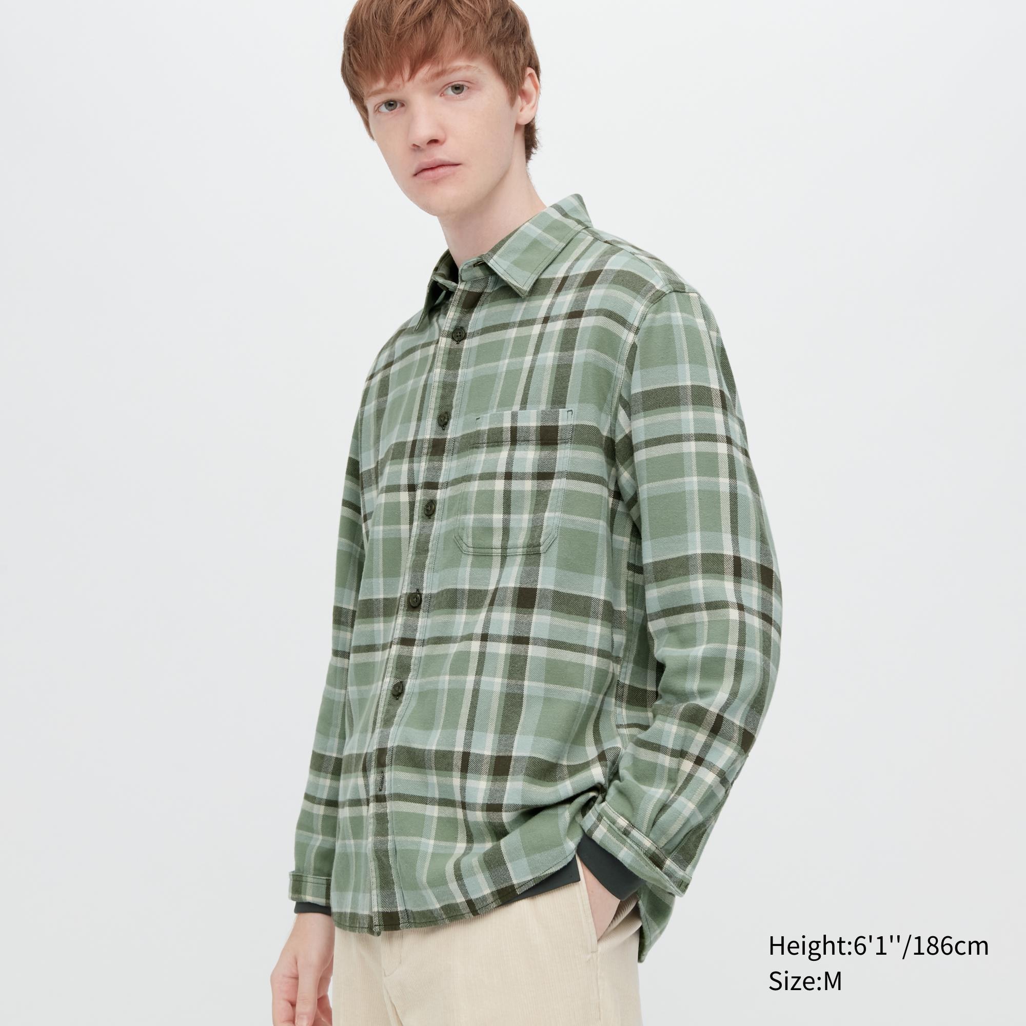Рубашка мужская UNIQLO 453174COL53 зеленая S (доставка из-за рубежа)