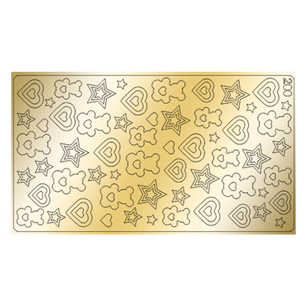 

Набор, Freedecor, Металлизированные наклейки №200, золото, 3 шт., Золотистый