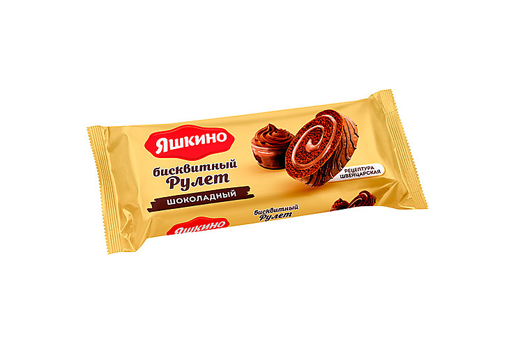 

«Яшкино», рулет бисквитный шоколадный, 200 г