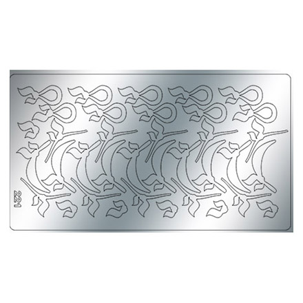 

Набор, Freedecor, Металлизированные наклейки №221, серебро, 3 шт.