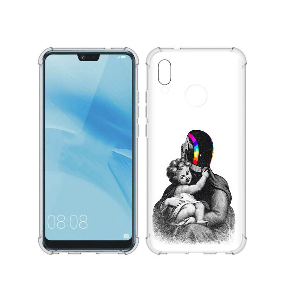 

Чехол MyPads Tocco для Huawei P20 Lite защитник в шлеме (PT130405.51.350), Прозрачный, Tocco