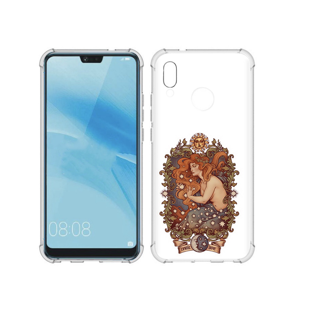 

Чехол MyPads Tocco для Huawei P20 Lite звездная девушка абстракция (PT130405.51.351), Прозрачный, Tocco