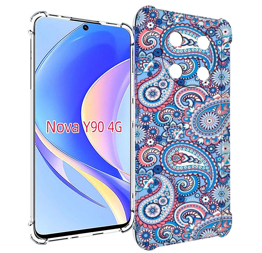 

Чехол MyPads красивый голубой арнамент для Huawei Nova Y90 (CTR-LX1) / Enjoy 50 Pro, Tocco